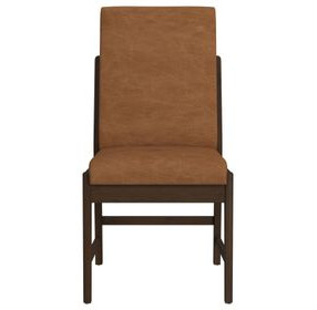 Perth Brown Upholstered Dining Side Chair Set of 2