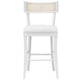 Britta Matte White Lacquer Counter Height Stool