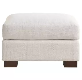 Brooklyn Monique Linen Performance Fabric Rectangular Ottoman