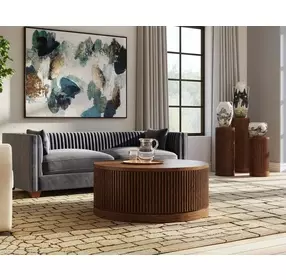 Tulane Brown Round Occassional Table Set