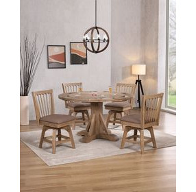 Brownstone Brown Round Game Room Set