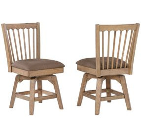 Brownstone Warm Brown Swivel Upholstered Game Chair Set of 2