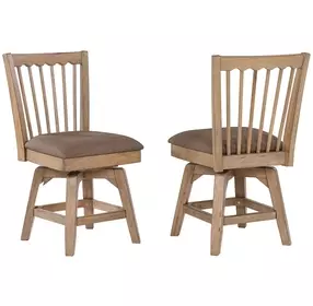 Brownstone Warm Brown Swivel Upholstered Game Chair Set of 2