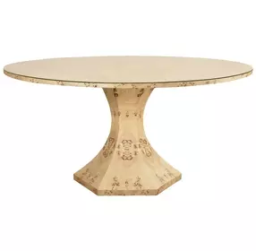 Bryce Matte Burl Wood Hexagonal Base 60" Dining Table