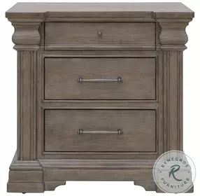Madison Ridge Natural Bark 3 Drawer Nightstand
