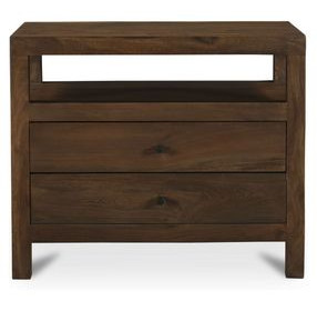 Windsor Dark Brown 2 Drawer Nightstand