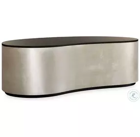 Adele Smoked Bronze And Charcoal Leaf Cocktail Table