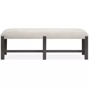 Foxrun Hollow Cream Upholstered Dining Bench