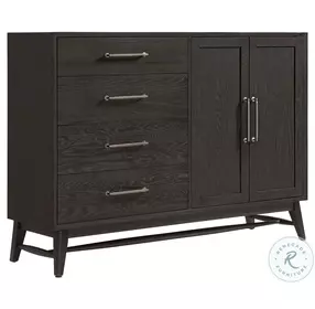 Bayside Black 4 Drawer Gentlemans Chest