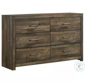Beckett Walnut 6 Drawer Dresser