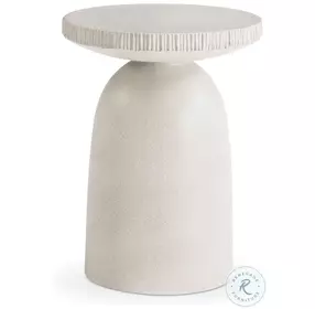 Antibes Pumice Pedestal Accent Table