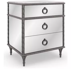Fontainebleau Sea Smoke Leaf 3 Drawer Nightstand