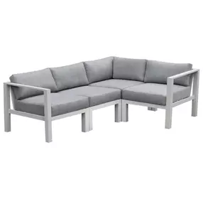 Nash Outdoor Seating Buff 4 Piece Outdoor Modular Sectional