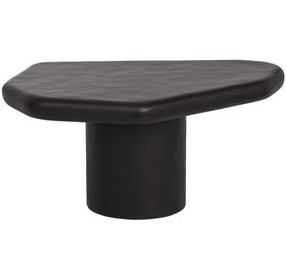 Detti Black Free Form Small Concrete Top Outdoor Cocktail Table