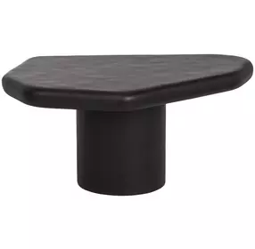 Della Black Free Form Small Concrete Top Outdoor Cocktail Table