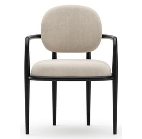 Madera Beige Performance Fabric Upholstered Dining Arm Chair