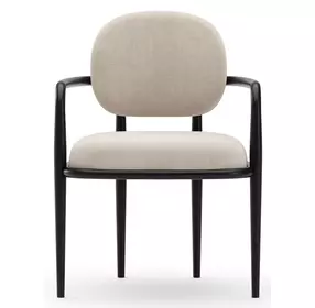 Madera Beige Performance Fabric Upholstered Dining Arm Chair