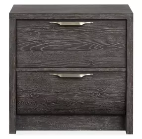 Kinsley Black Heron 2 Drawer Nightstand with USB Charging
