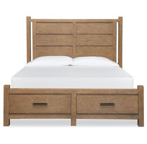 Foxrun Hollow Sierra Brown King Storage Panel Bed
