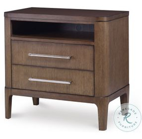Bowery Place Cerused 2 Drawer Nightstand