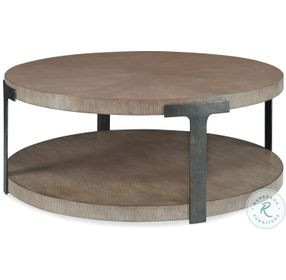 Casa Bella Timber Grey Sunburst Round Cocktail Table