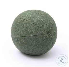 Boba Forest Green Textured Basketweave Large Pillow