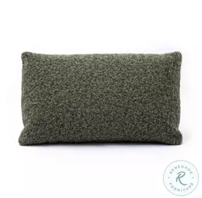 Malolo Green Long Mohair Rectangular Vegan Down Pillow