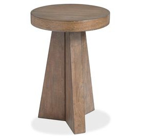 Lansbury Antique Wheat Round Accent End Table
