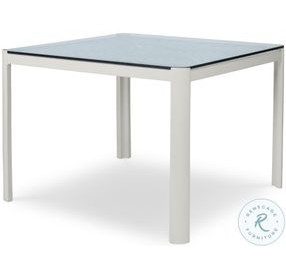 Sloan Glass And Cloud White Outdoor 42" Dining Table