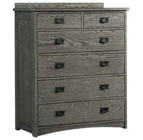Oak Park Pewter 6 Drawer Chest