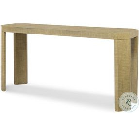 Gustav Natural Lacquered Linen Console Table