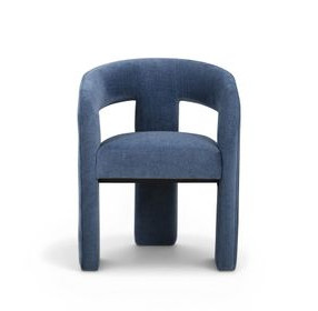 Malone Denim Blue Performance Fabric Upholstered Dining Chair