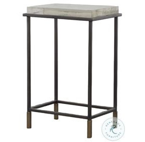 Compositions Cast Glass And Bronze Small Side Table