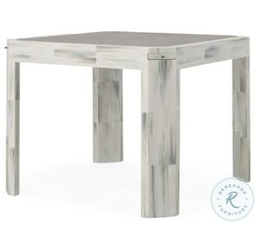 Compositions Faux Horn And Grey Leather Game Table