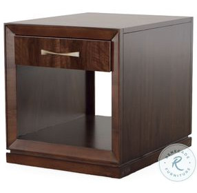 Compositions Walnut 1 Drawer Side Table