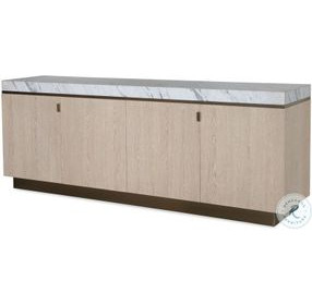 Cadence Carrara Marble And Sand Cerused Credenza