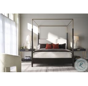 Cadence Mocha Upholstered Canopy Bedroom Set