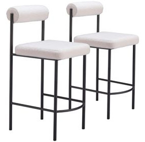 Livorno Ivory Counter Height Stool Set of 2