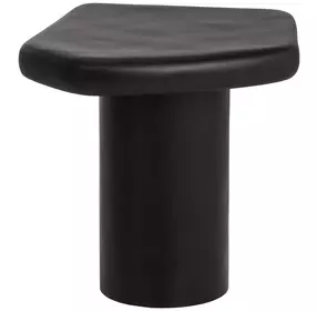 Della Black Free Form Concrete Top Outdoor End Table