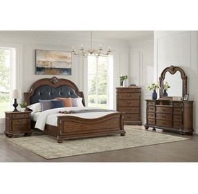 Concerto Black and Brown Upholstered Bedroom Set