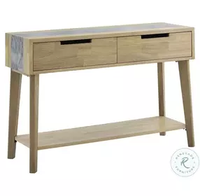 Calgary Gray Sintered Stone And Natural Acacia Sofa Table