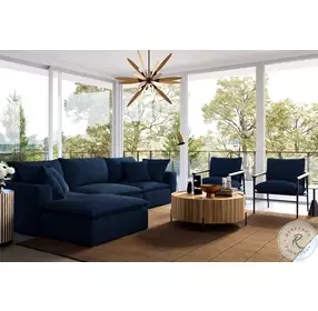 Cali Navy Performance Fabric Modular Sectional