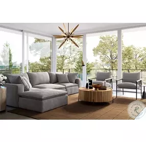 Cali Slate Performance Fabric Modular Sectional