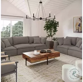 Cali Slate Performance Fabric Modular Living Room Set