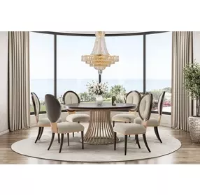 Camellia Field Pecan Dining Room Set