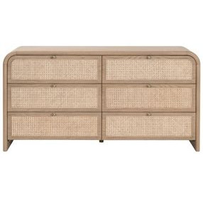 Cannes Brown 6 Drawers Double Dresser