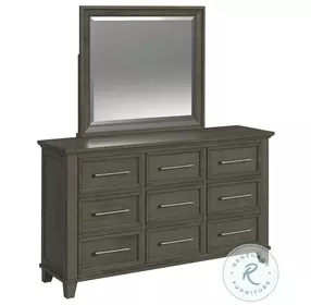 Henrik Grey 9 Drawer Dresser And Mirror