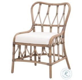 Caprice Matte Grey Rattan And Blache Dining Chair Set of 2