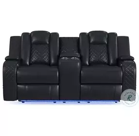 Amias Black Power Reclining 75" Loveseat