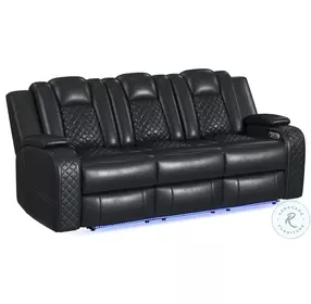 Amias Black Power Reclining Sofa